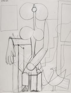 Pablo Picasso - Etude de femme dans un fauteuil