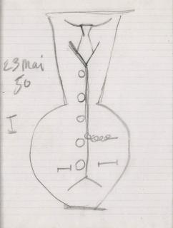 Pablo Picasso - Étude de vase en céramique