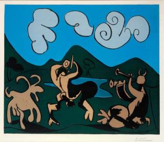 Pablo Picasso - Faunes et Chèvre (B. 934; Ba. 1263 Bh2)