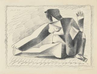 Pablo Picasso - Femme accroupie au bras levé