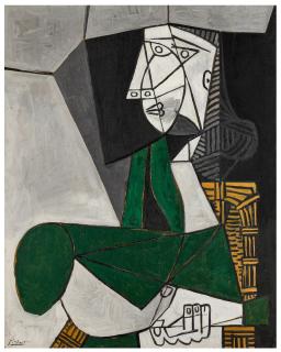 Pablo Picasso - Femme Assise En Costume Vert