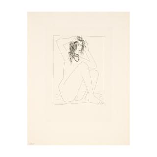 Pablo Picasso - Femme nue se couronnant de fleurs, 16 septembre 1930