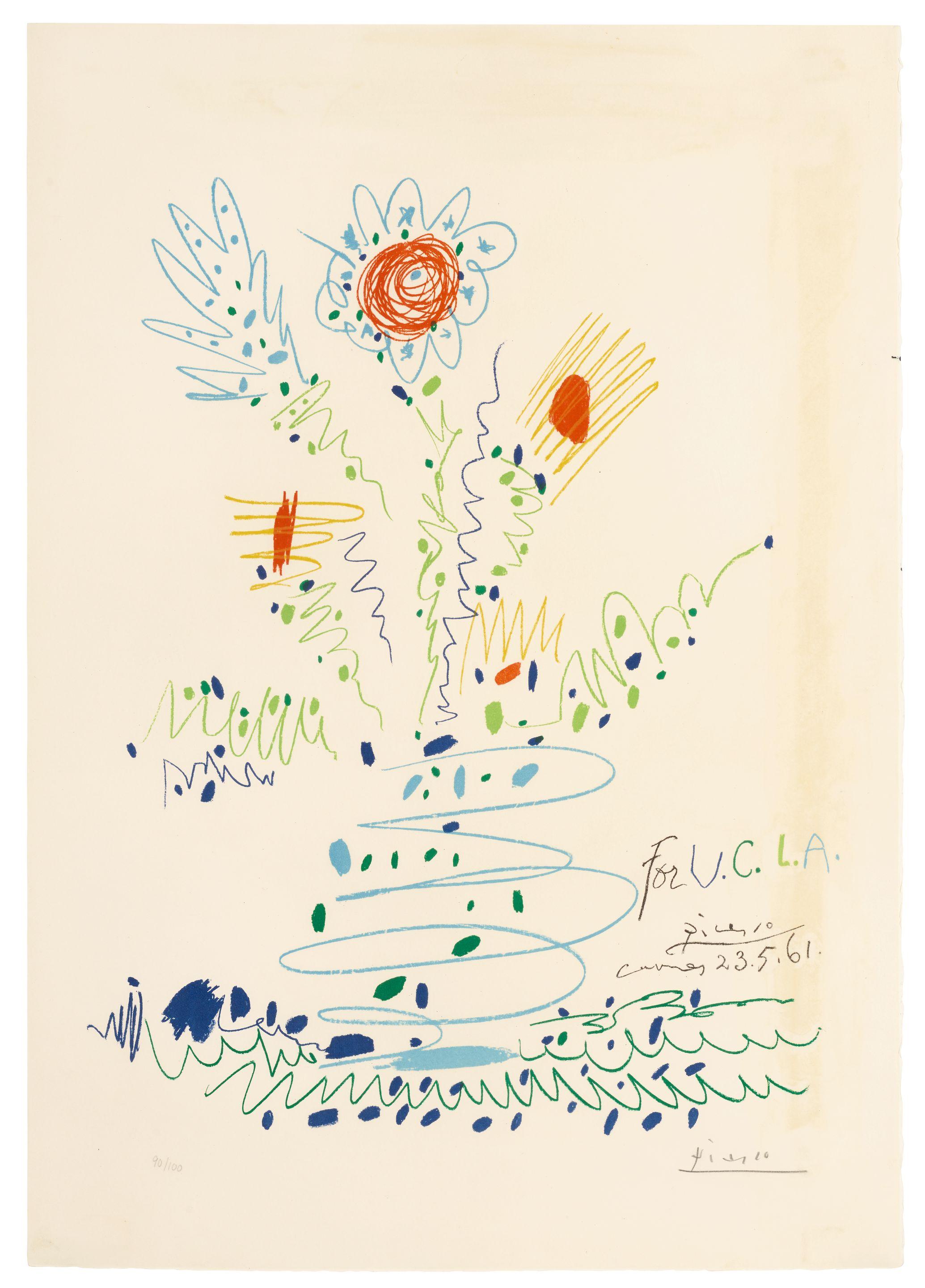 Pablo Picasso - Fleurs (for U.C.L.A.)