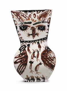 Pablo Picasso - Grand vase carré hibou