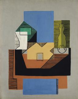 Pablo Picasso - Guitare, bouteille et compotier