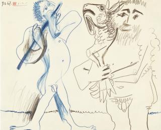 Pablo Picasso - Homme à l\'agneau et musicien III