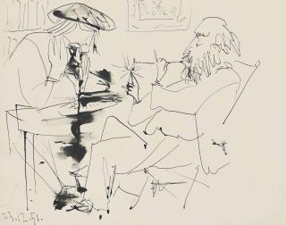 Pablo Picasso - Hommes jouant aux échecs