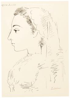 Pablo Picasso - Jacqueline De Profil (B. 833; M., Pp. 294)