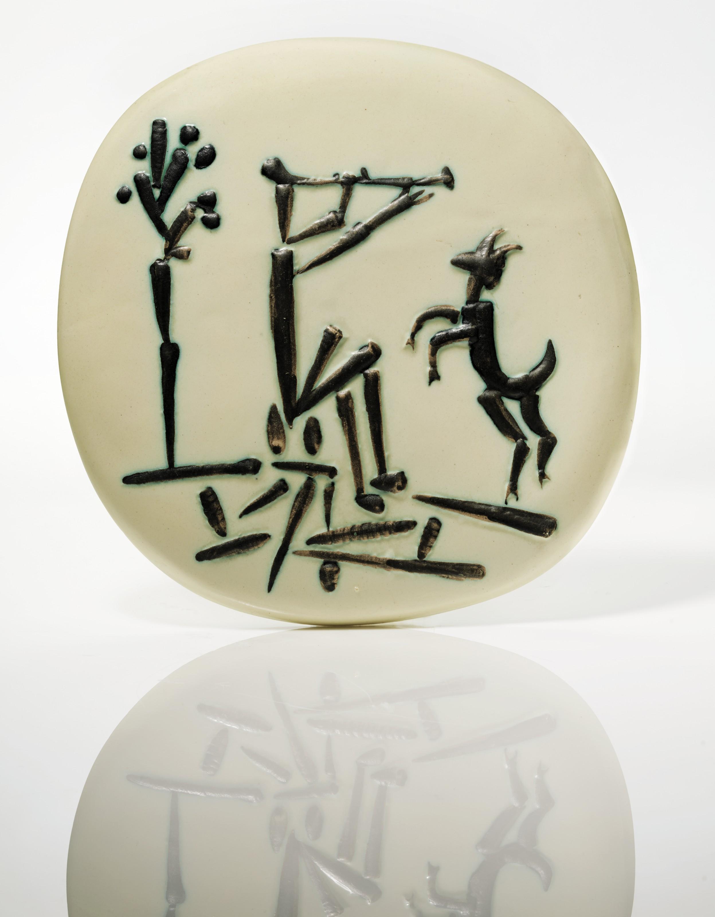 Pablo Picasso - Joueur de flûte et chèvre (A.R. 382)