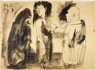 Pablo Picasso - La fille et le moine