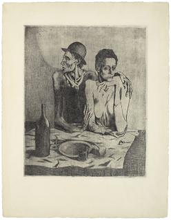 Pablo Picasso - Las Repas Frugal, from La Suite des Saltimbanques