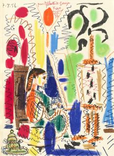 Pablo Picasso - L\'Atelier de Cannes, cover for \'Ces peintres nos amis, Vol. II\'