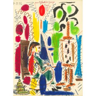 Pablo Picasso - L\'atelier de Cannes, frontispiece for Ces peintres nos amis Vol. II