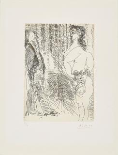 Pablo Picasso - Le Cabinet Particulier (Degas et un Fille).