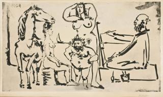 Pablo Picasso - Le Peintre à la Plage (Bloch 769, Baer 919 Ba)