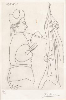 Pablo Picasso - Le Peintre devant son chevalet, from Le Goût du Bonheur