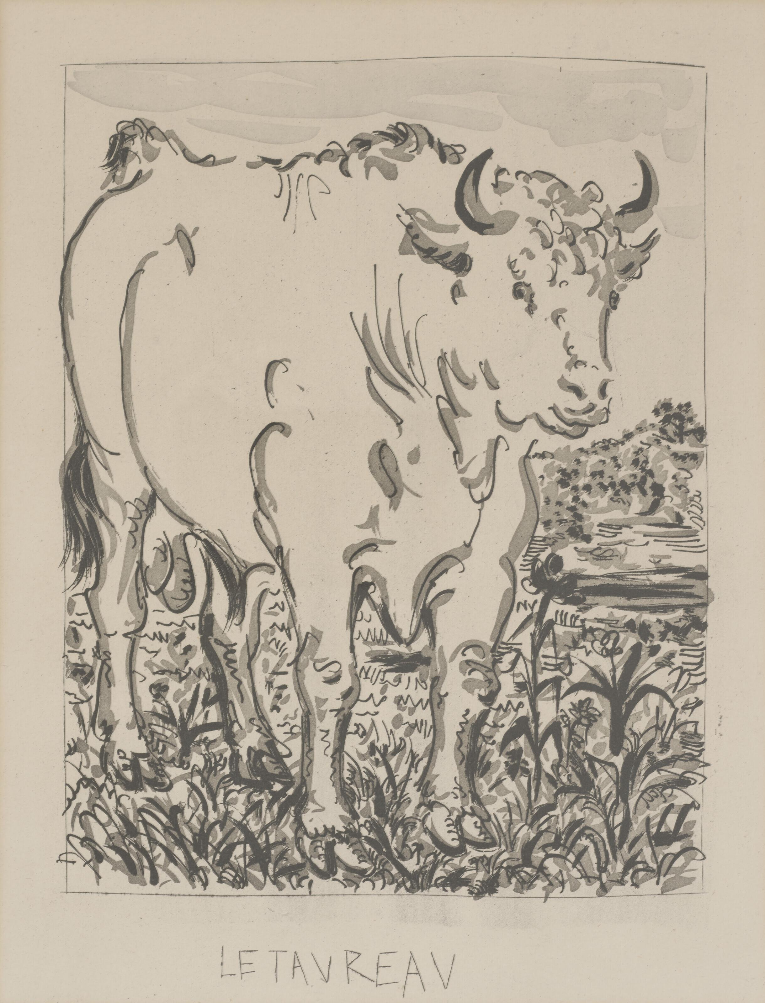 Pablo Picasso - Le Taureau, from: Eaux-fortes originale pour des textes de Buffon