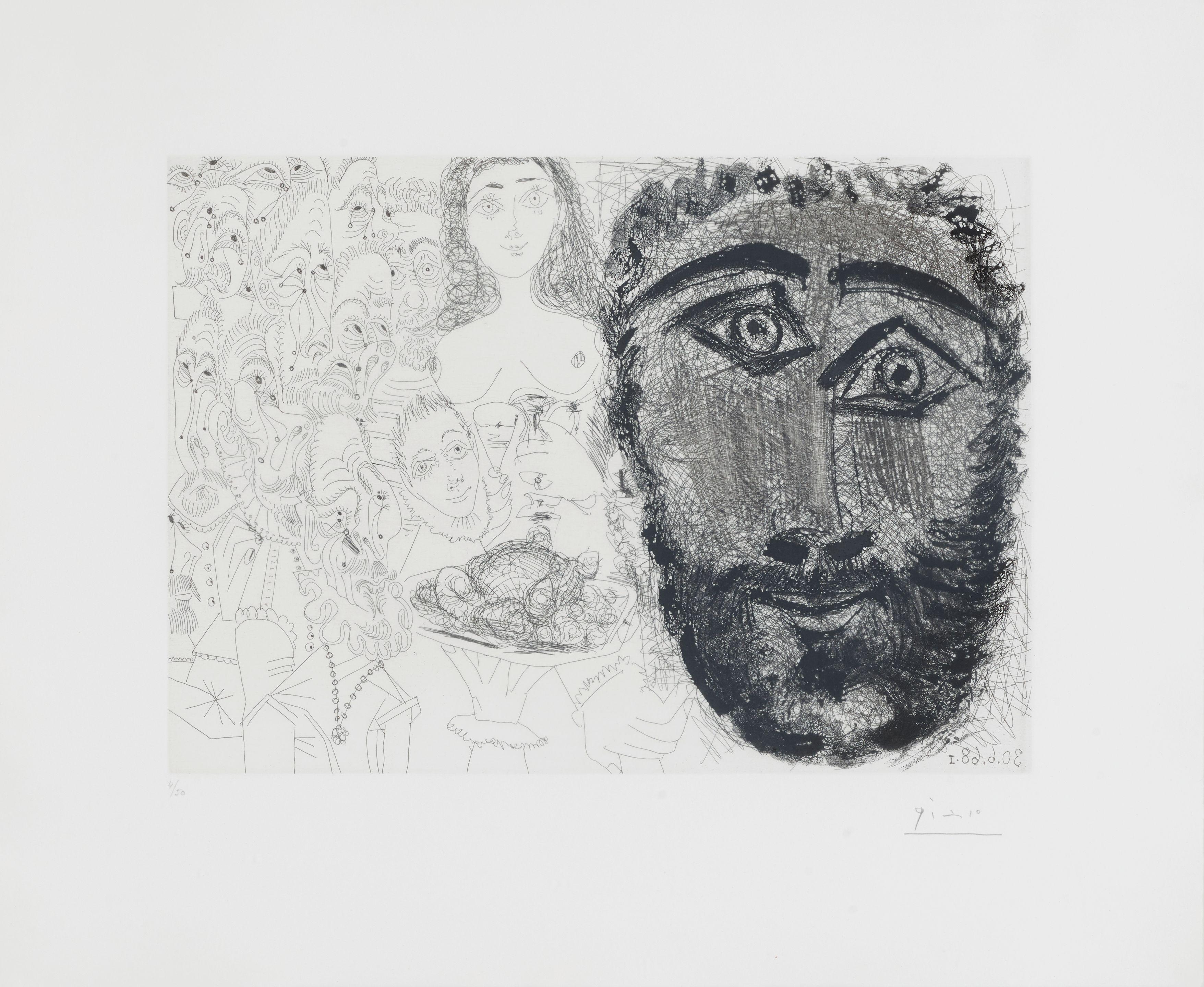 Pablo Picasso - L\'Enterrement du Comte d\'Orgaz, from Séries 347