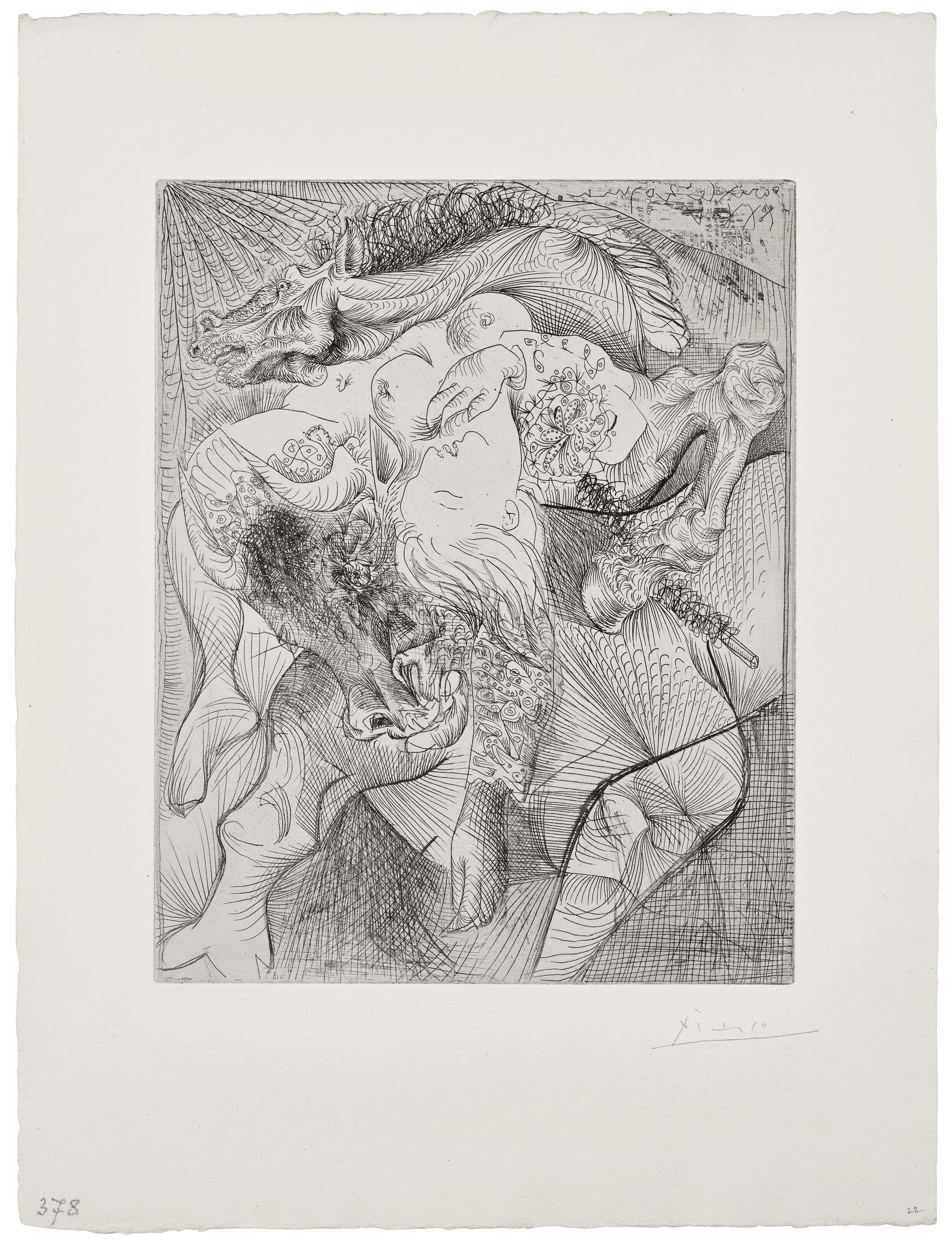 Pablo Picasso - Marie-Thérèse en femme torero, from La Suite Vollard