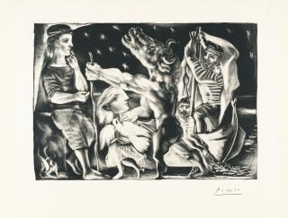 Pablo Picasso - Minotaure aveugle guidé par une fillette dans la nuit
