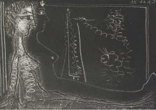 Pablo Picasso - Modèle avec Peintre au Second Plan, from 347 Series (Bl. 1376; B. 1397Bb)