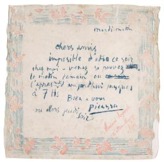 Pablo Picasso - Note From Picasso
