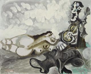 Pablo Picasso - Nu Couché Et Musicien