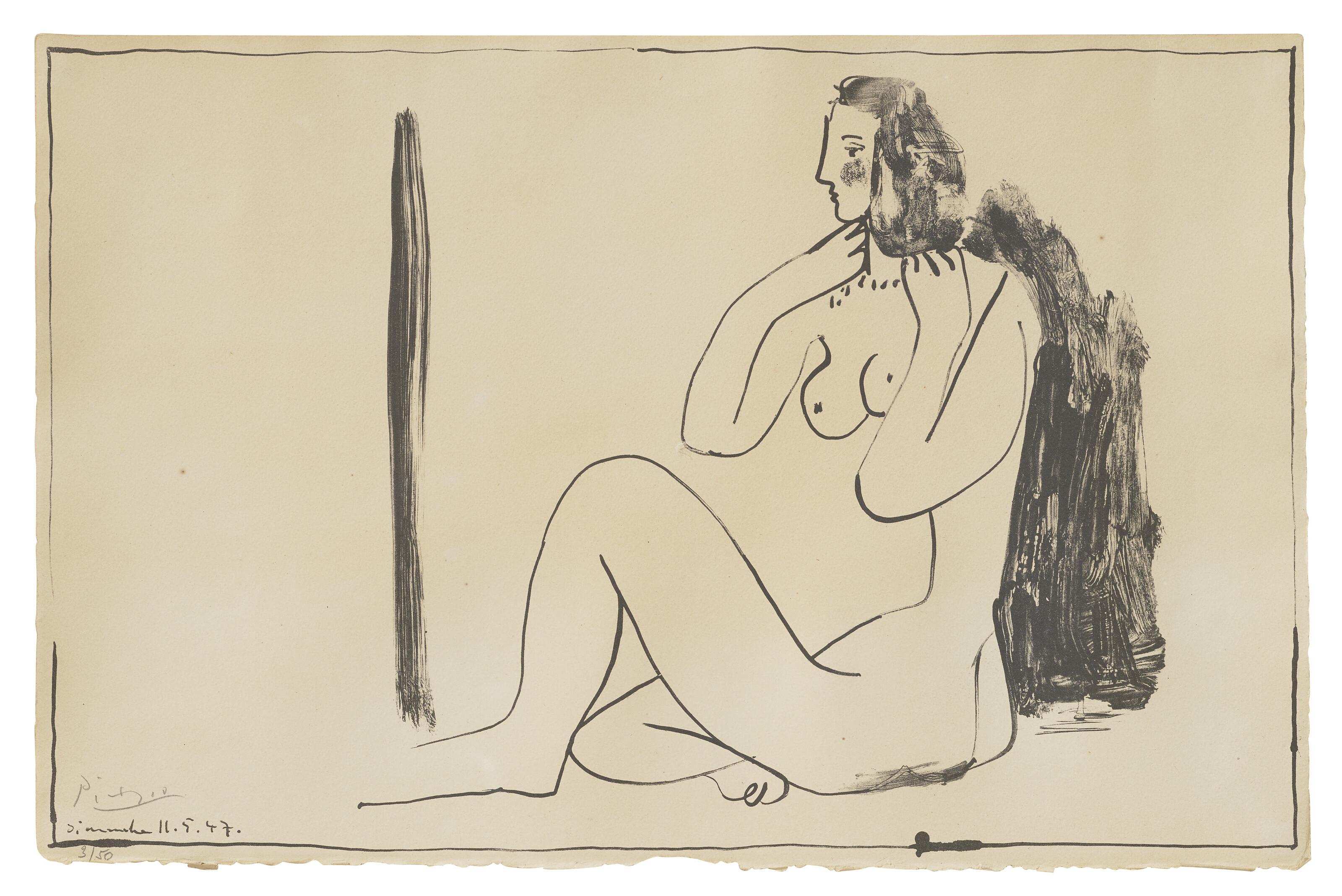 Pablo Picasso - Petit nu assis au miroir