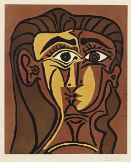 Pablo Picasso - Portrait De Jacqueline De Face, Ii (Tête De Femme) (B. 1063; Ba. 1280)