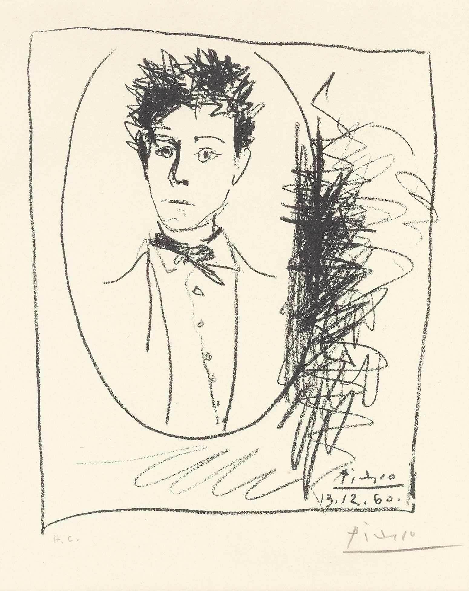 Pablo Picasso - Portrait of Arthur Rimbaud, from Arthur Rimbaud vu par les peintres contemporains