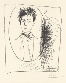 Pablo Picasso - Portrait of Arthur Rimbaud, from Arthur Rimbaud vu par les peintres contemporains