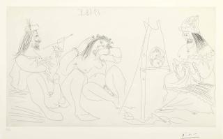 Pablo Picasso - Raphaël et la Fornarina, from  La Serie 347