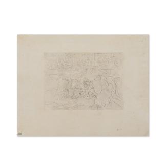 Pablo Picasso - Taureau et Chevaux dans l\'Arène, 1933