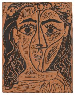 Pablo Picasso - Tête de femme à la couronne de fleurs (A.R. 522)
