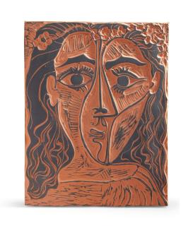 Pablo Picasso - Tête De Femme À La Couronne De Fleurs (Alain Ramié 522; Georges Bloch 168)