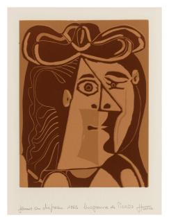 Pablo Picasso - Tête De Femme Au Chapeau (Femme Au Chapeau) (Bloch 1070; Baer 1299)
