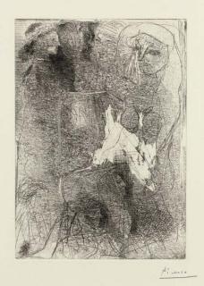 Pablo Picasso - Têtes et Figures emmêlées , Plate 18 from La Suite Vollard (B. 211; Ba. 410)