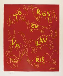Pablo Picasso - Toros En Vallauris 1960 (B. 1291; Ba. 1269; Cz. 36)