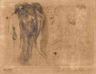 Pablo Picasso - Trois nus debout, from Le Chef-d\'oeuvre inconnu