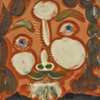 Pablo Picasso - Visage Au Trait Oblique (Alain Ramié 587)