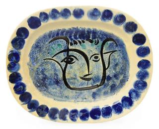 Pablo Picasso - Visage noir putoisé