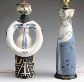 Pablo Picasso - Woman Lamp (Alain Ramie 294); and Woman (A.R. 296)