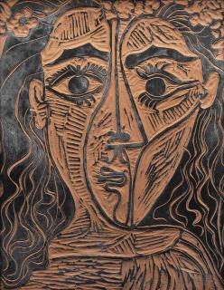 Pablo Picasso - Woman\'s Head With Crown of Flowers (A.R. 522)