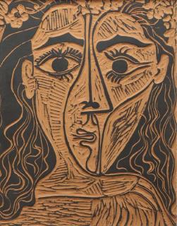 Pablo Picasso - Woman\'s Head with Crown of Flowers (A.R. 522)