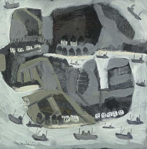 Padraig Macmiadhachain, R.W.A. - Fishing Fleet Close To The Island