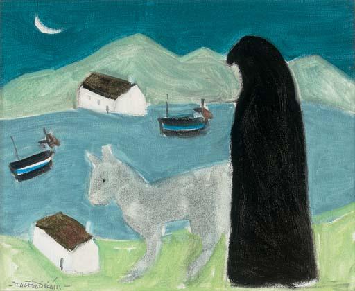 Padraig Macmiadhachain, R.W.A. - The Monk and his Donkey, Co. Mayo