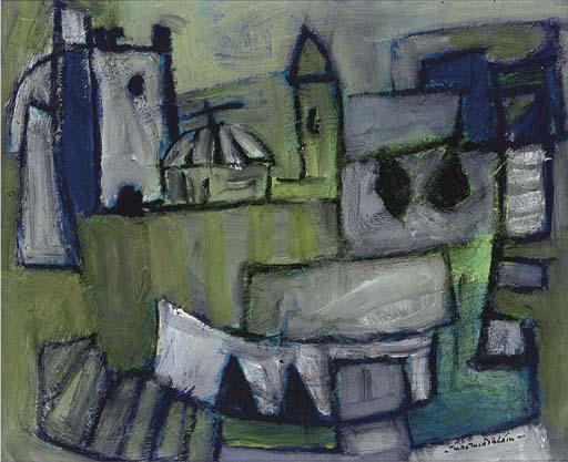 Padraig Macmiadhachain, R.W.A. - Tumble of Village Houses