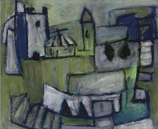 Padraig Macmiadhachain, R.W.A. - Tumble of Village Houses