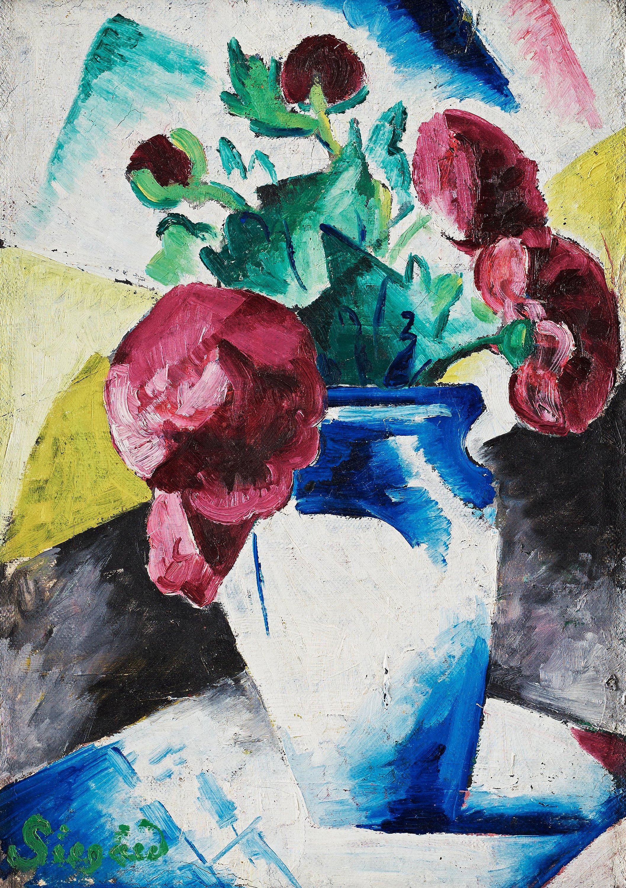 Pär Siegård - Cubic still life with flowers