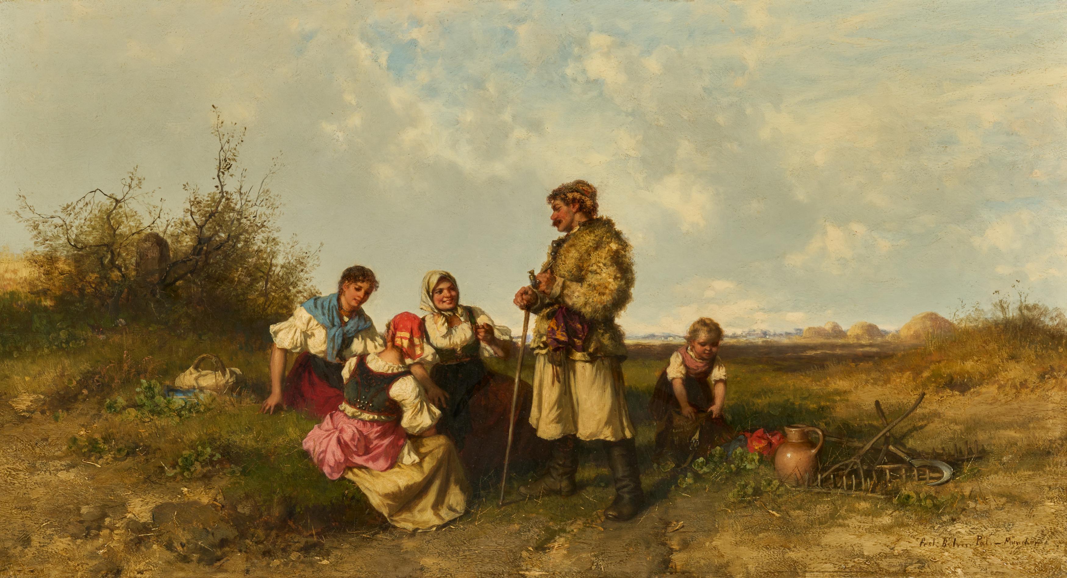 Pál Böhm - Rast bei der Feldarbeit.